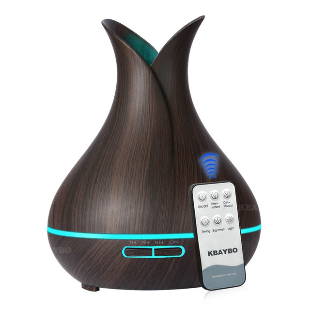 Aroma Essential Oil Diffuser Ultrasonic Air Humidifier with Wood Grain for Office or Home